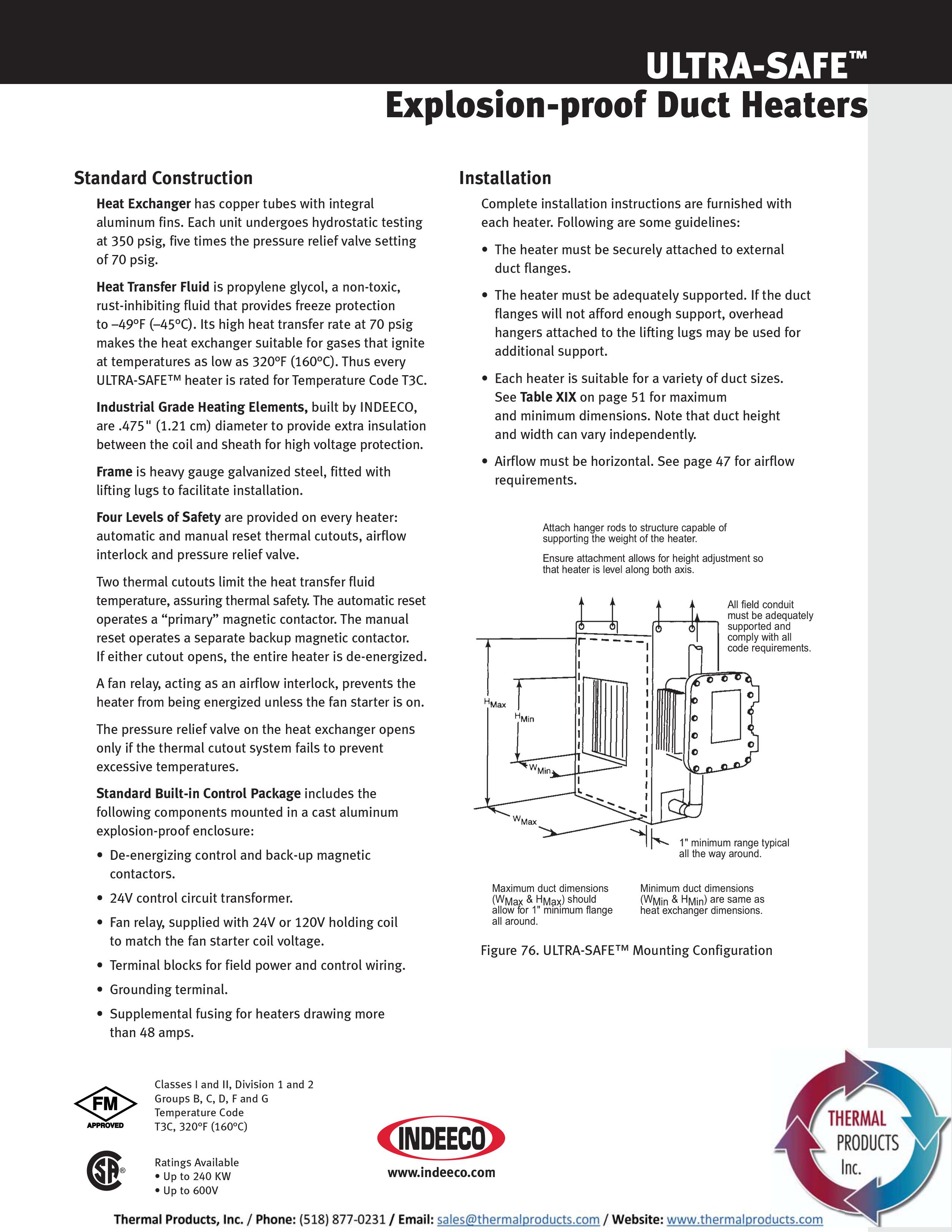Explosion Proof Duct Heaters