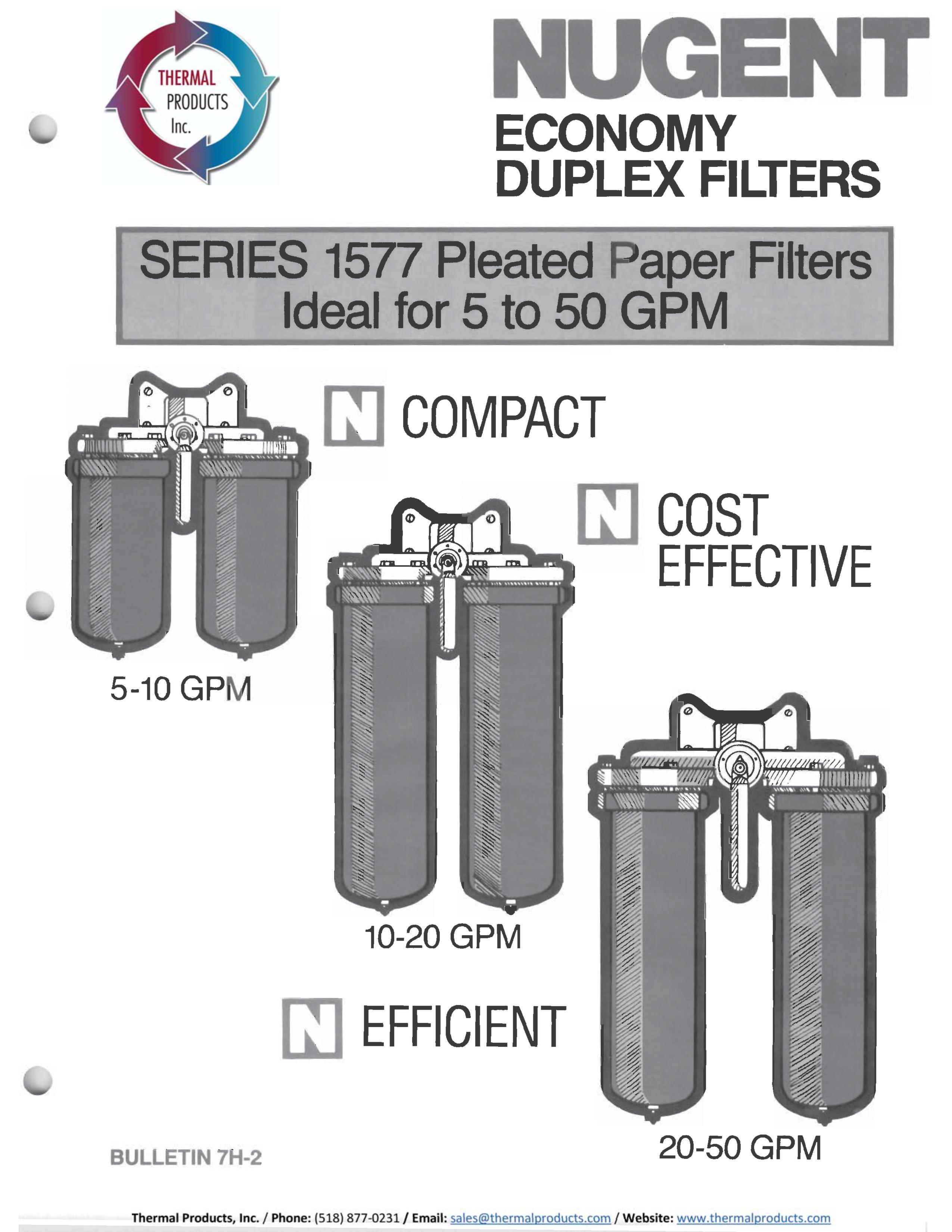 Series 1577 Pleated Paper Filters