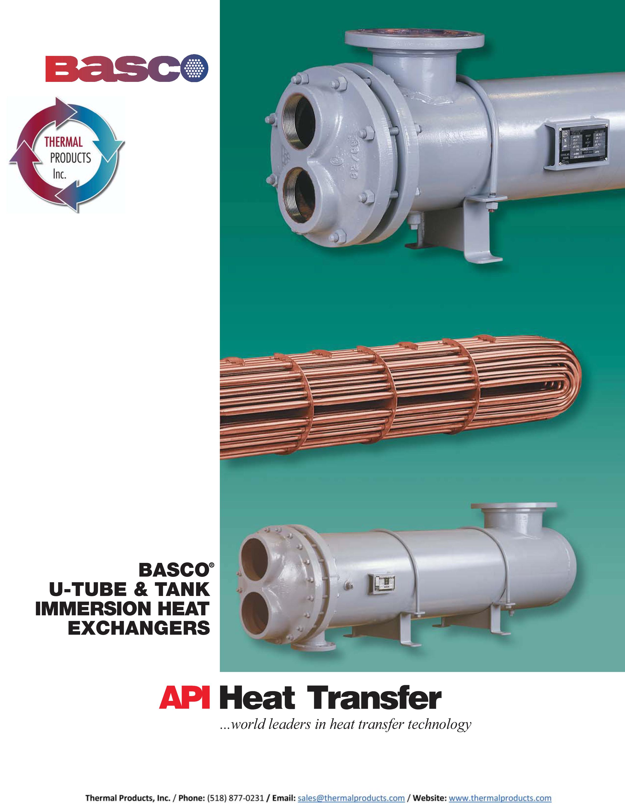 Basco U-Tube & Tank Immersion Heat Exchangers