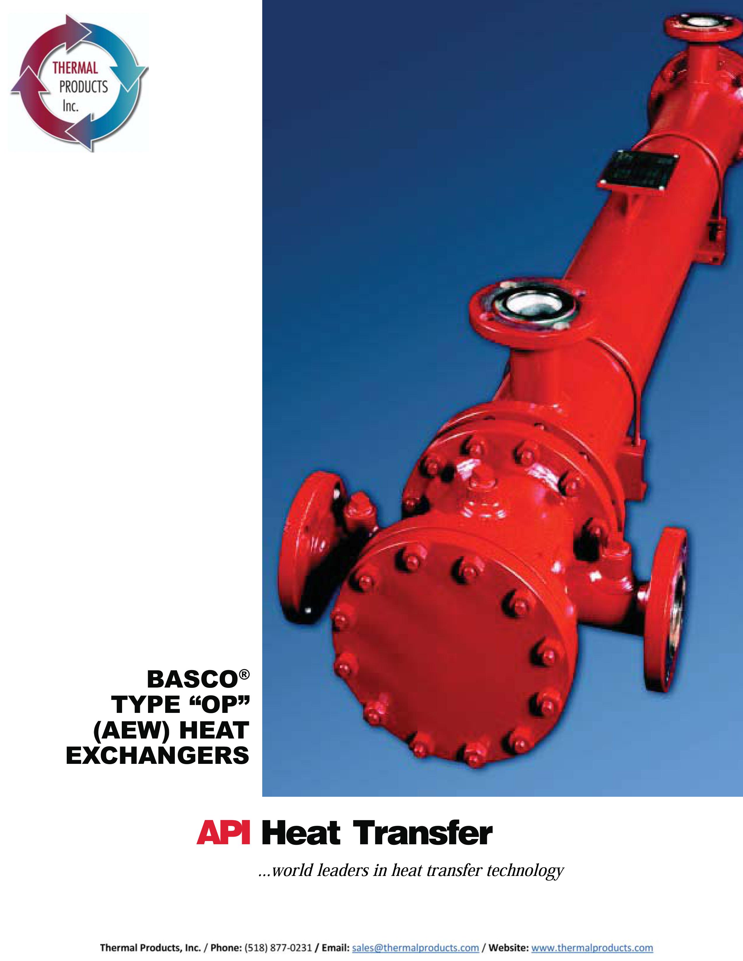 Basco Type "OP" (AEW) Heat Exchangers