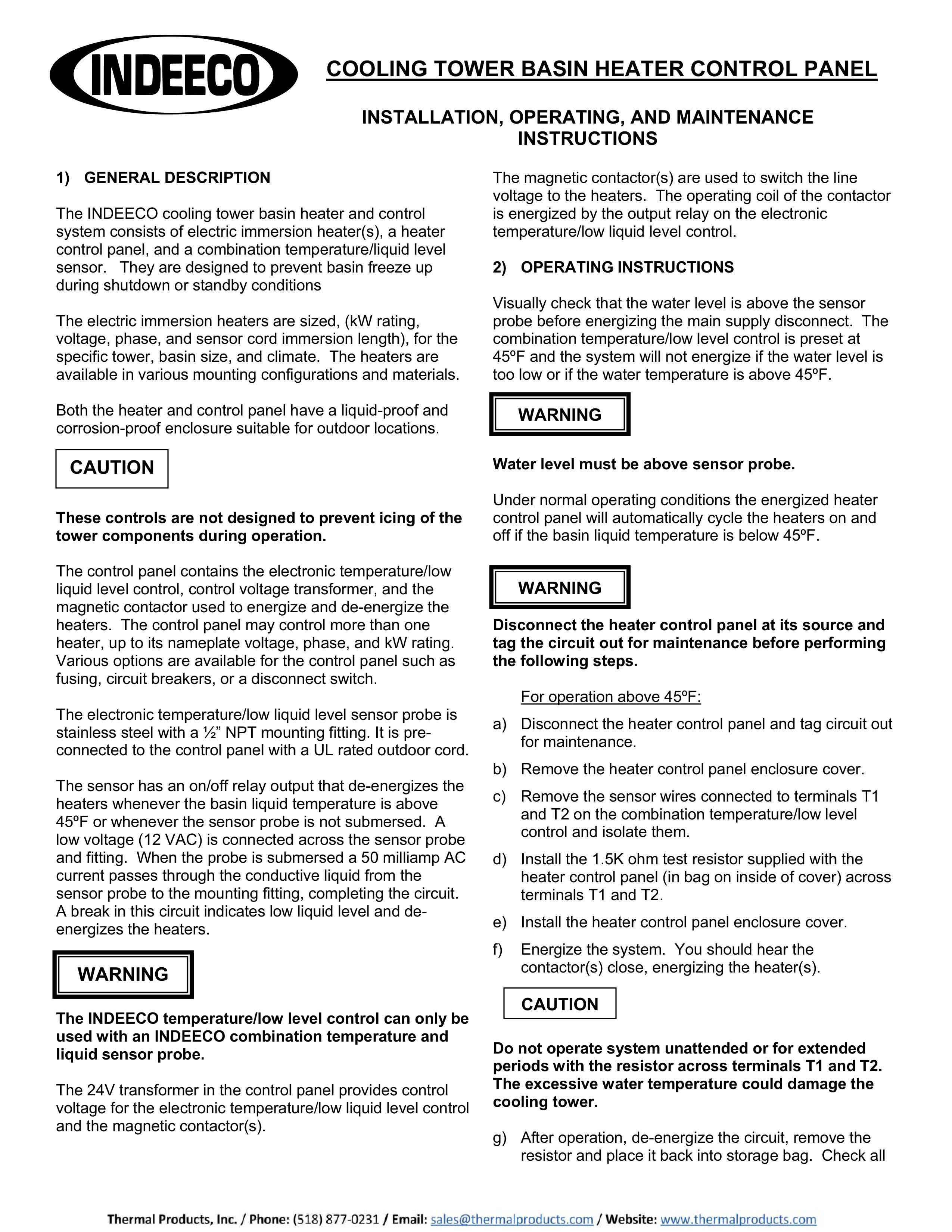 Cooling Tower Panel IOM